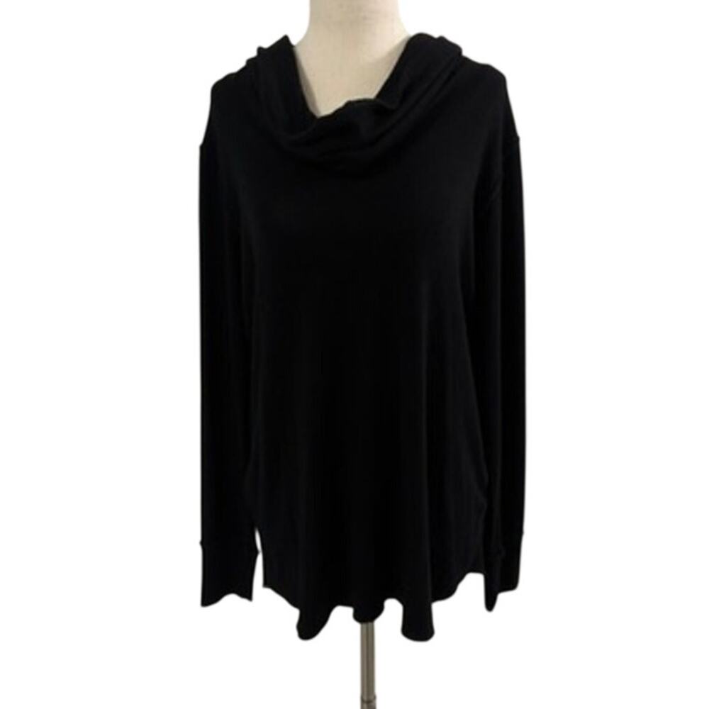 Michael Stars Black Cowl Neck Long Sleeve Sweater Top Women's Small